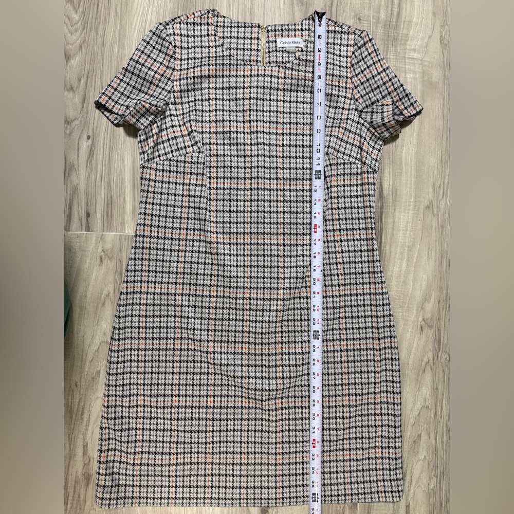 NWOT Calvin Klein Plaid Short Sleeve Dress - Picture 6 of 9